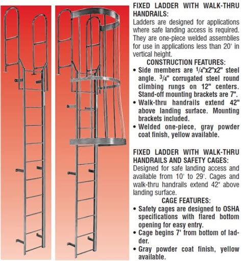 mounting metal brackets for ladder cage|ladder cage heights.